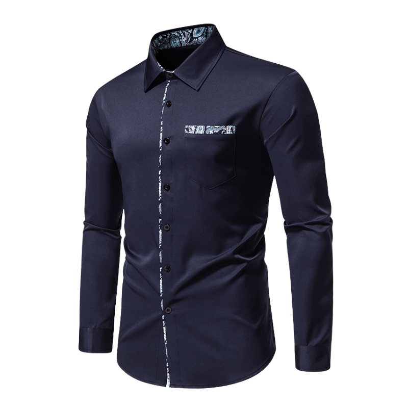 Camicia da uomo a maniche lunghe elasticizzata - Ice