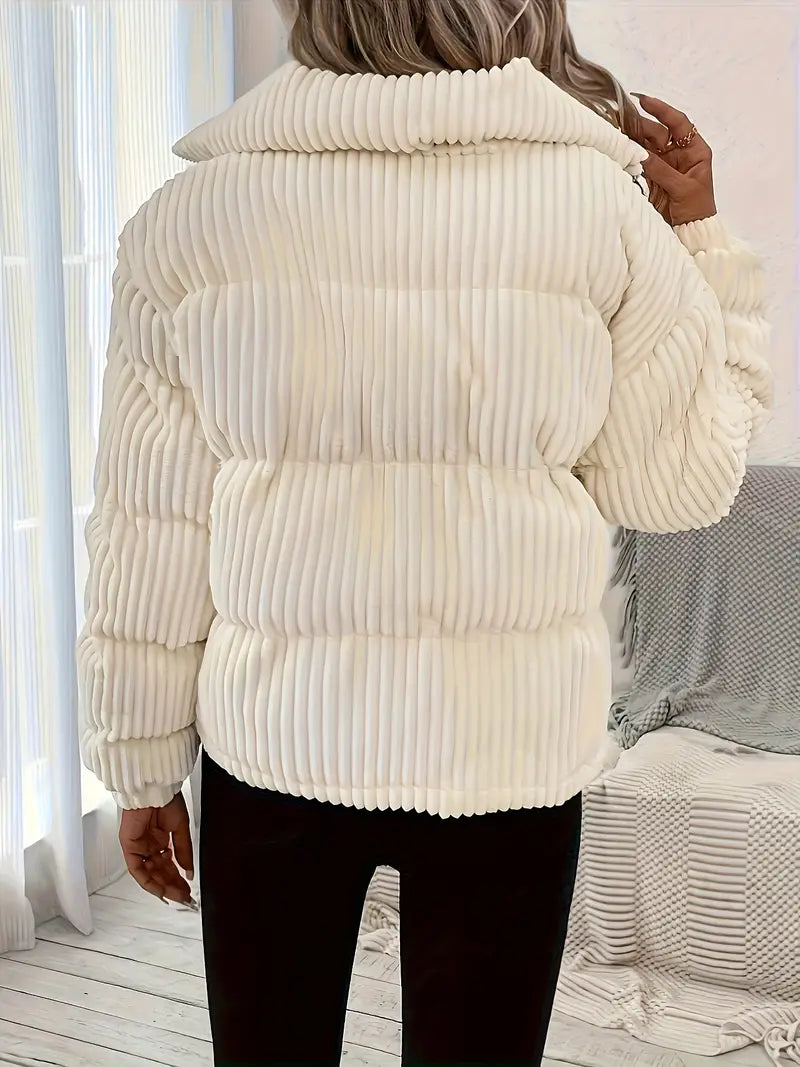 Letha - Cappotto a sbuffo con zip a coste