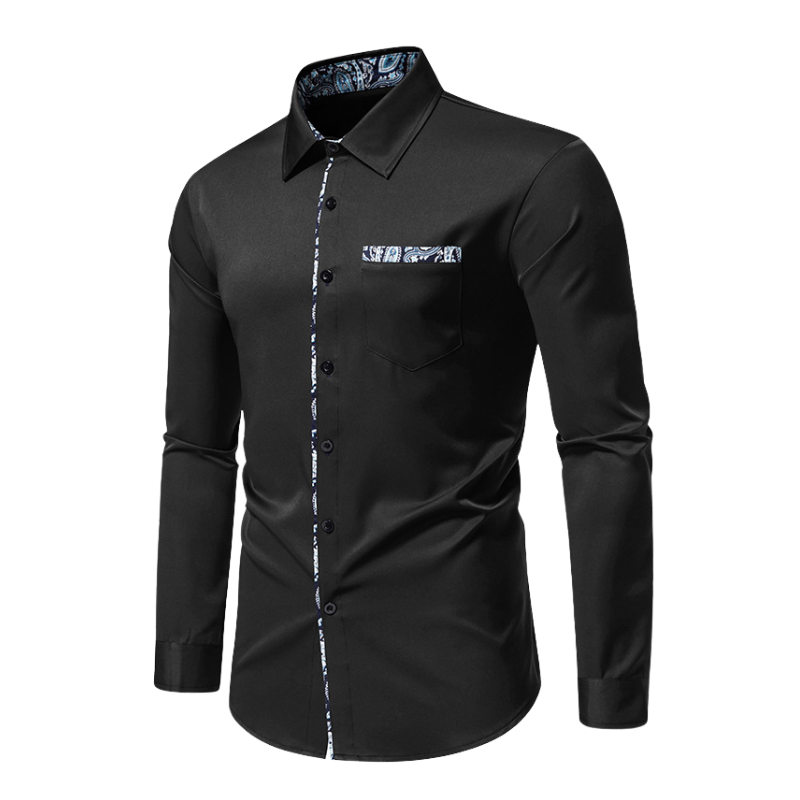 Camicia da uomo a maniche lunghe elasticizzata - Ice