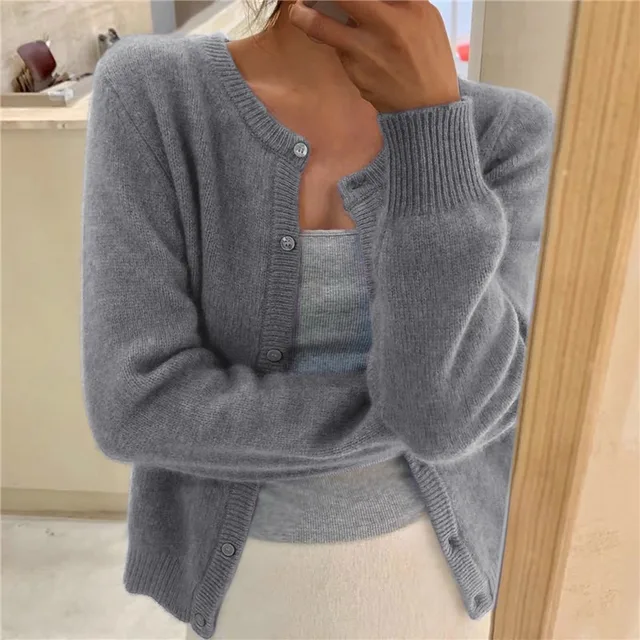 Hailee - Cardigan chic in maglia con bottoni