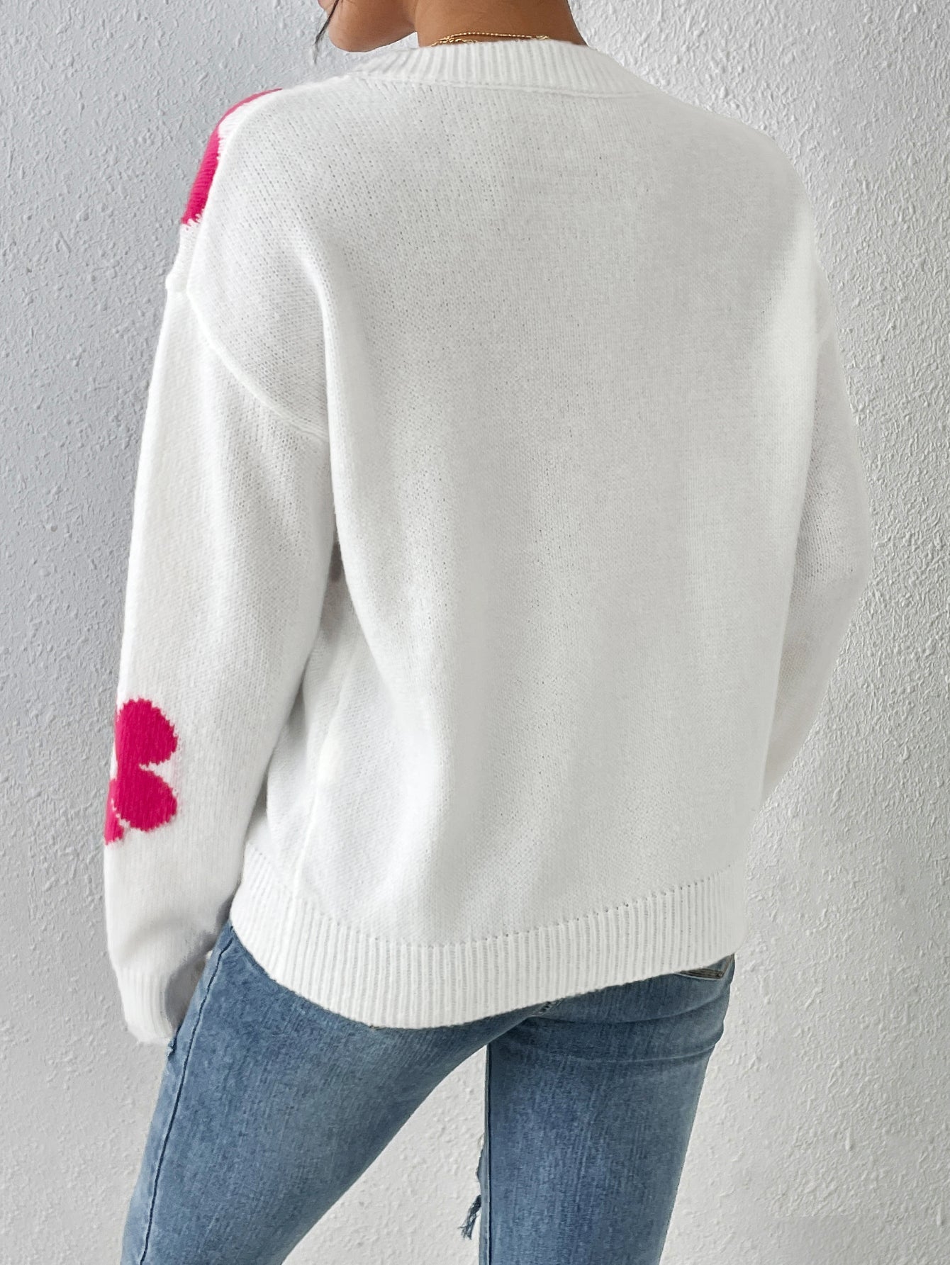 Julia - Maglione lavorato a maglia con stampa floreale