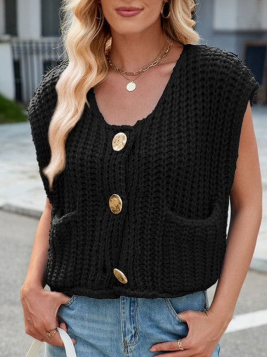 Havana - Gilet in maglia oversize senza maniche