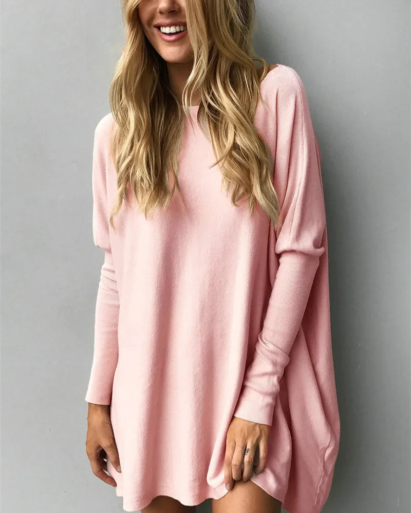 Bellona - Maglione casual oversize con girocollo