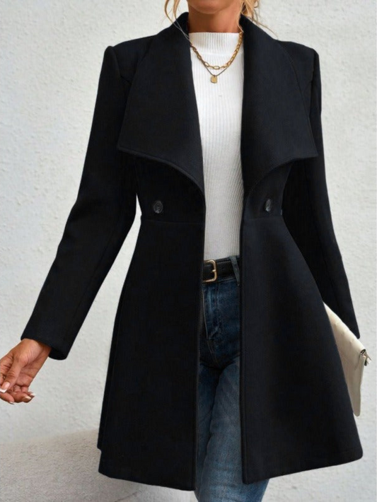 Lacina - Elegante trench lungo con colletto ampio