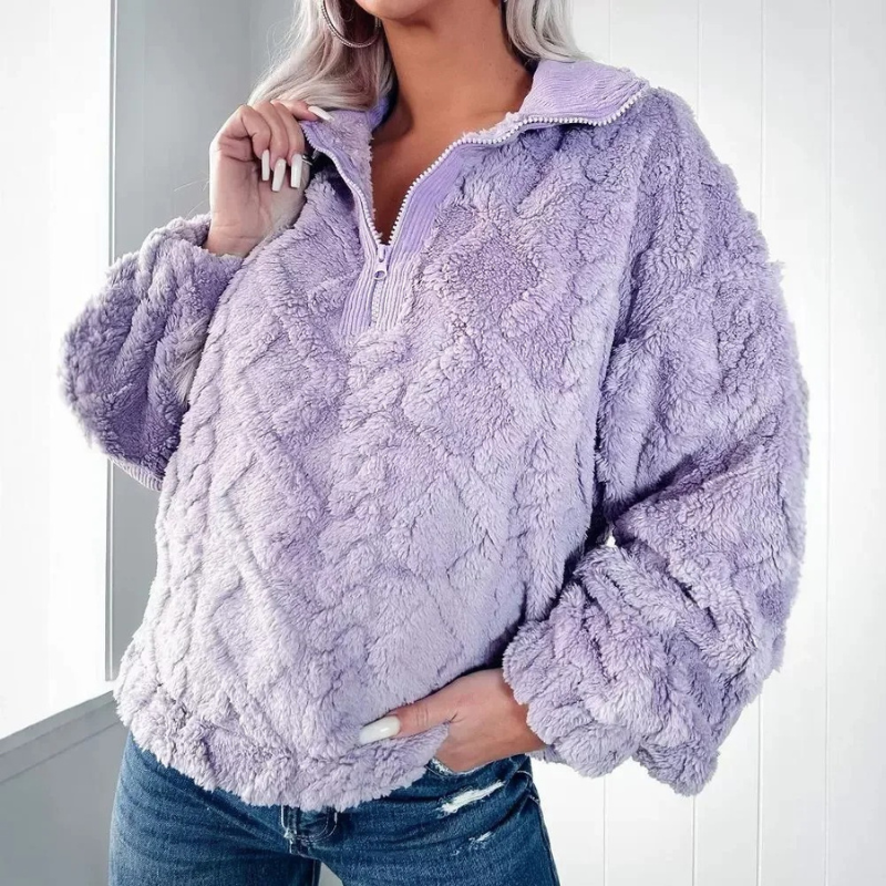 Jamila - Elegante maglione oversize in felpa calda