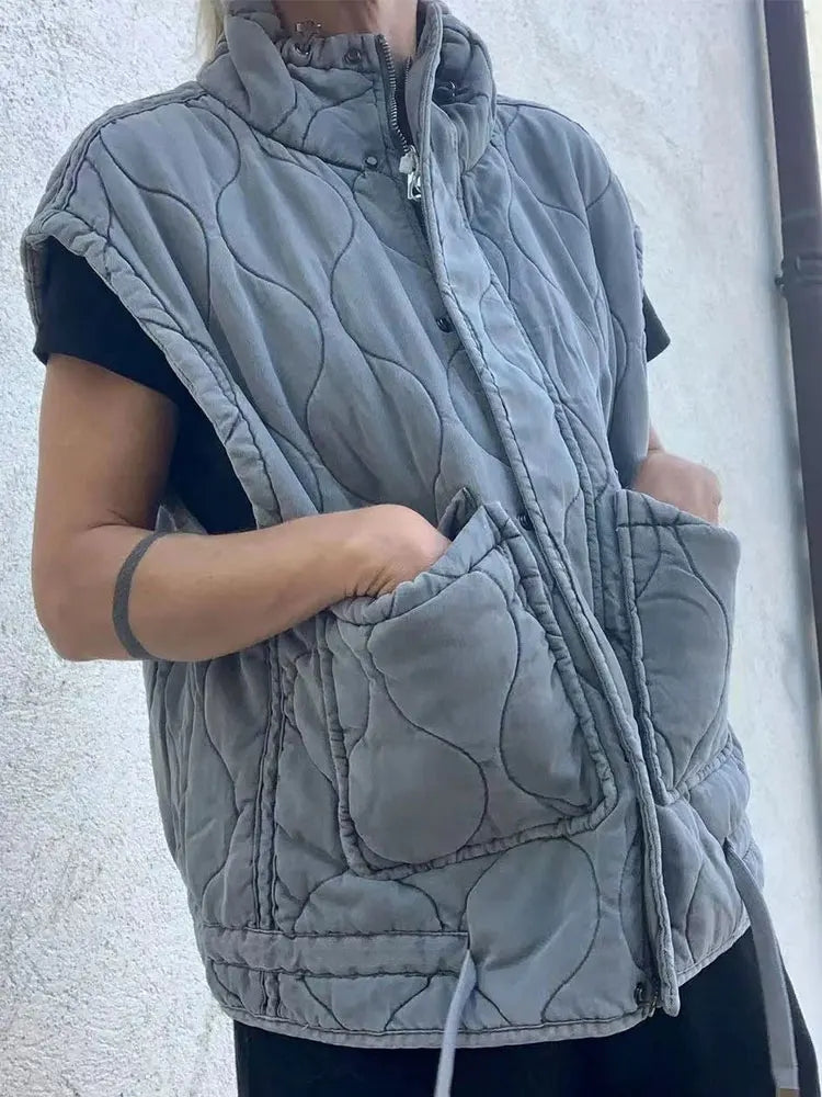 Angela - Gilet in cotone senza maniche