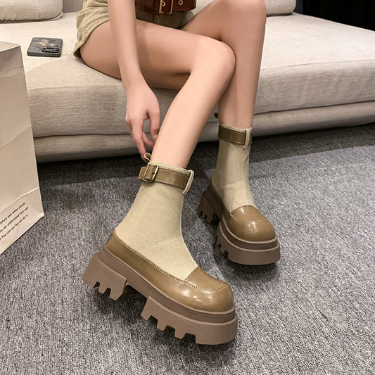 Louise - Stivaletti con plateau da donna