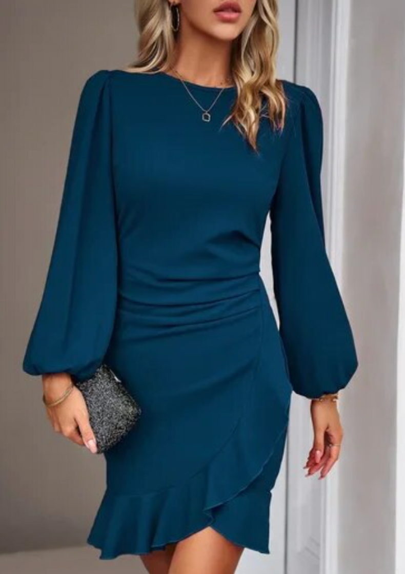 Verina - Elegante Abito a Maniche Lunghe con Maniche Sfumate