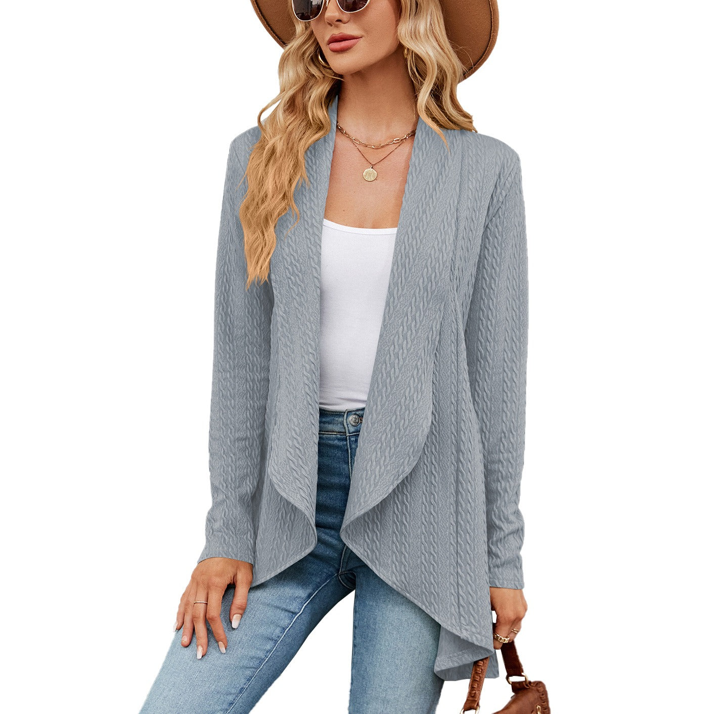 Nerina - Cardigan Aperto in Maglia dallo Stile Morbido