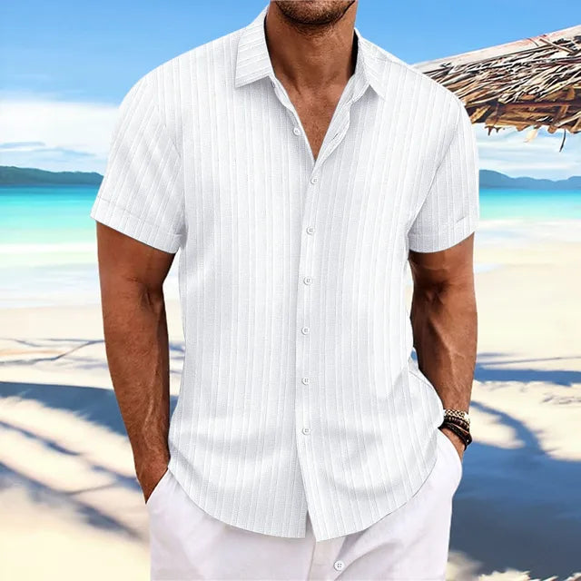 Matthews - Camicia a maniche corte con bottoni dallo stile casual