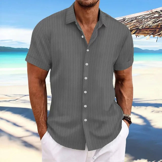 Matthews - Camicia a maniche corte con bottoni dallo stile casual