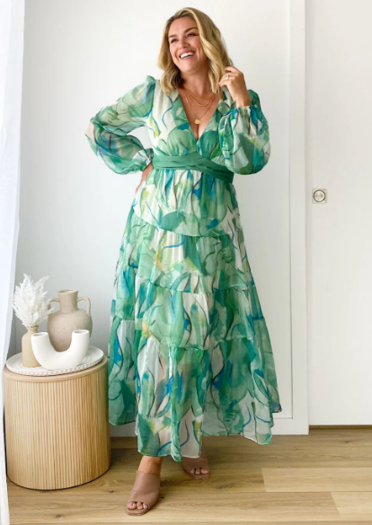 Lisa - Maxi abito con scollo a V