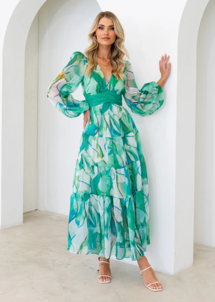 Lisa - Maxi abito con scollo a V