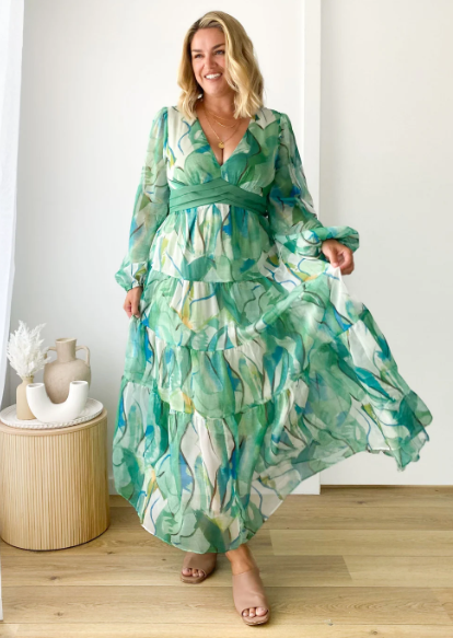 Lisa - Maxi abito con scollo a V