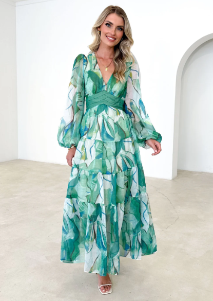 Lisa - Maxi abito con scollo a V