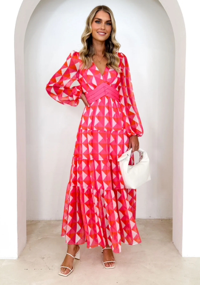 Lisa - Maxi abito con scollo a V