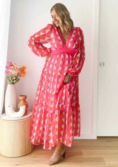 Lisa - Maxi abito con scollo a V
