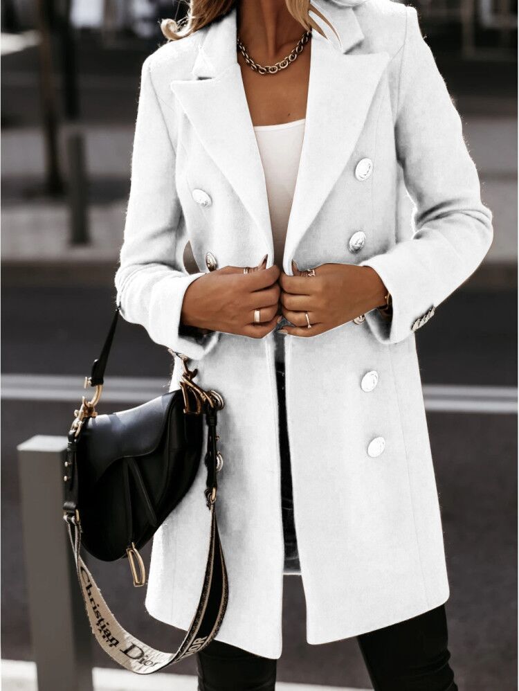Naira - Elegante trench lungo doppiopetto