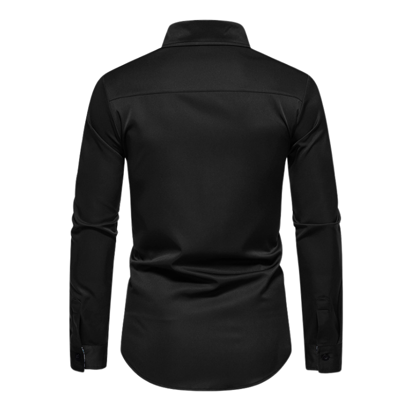 Camicia da uomo a maniche lunghe elasticizzata - Ice