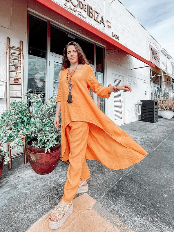 Carolina - Abito Casual In Lino Da Donna