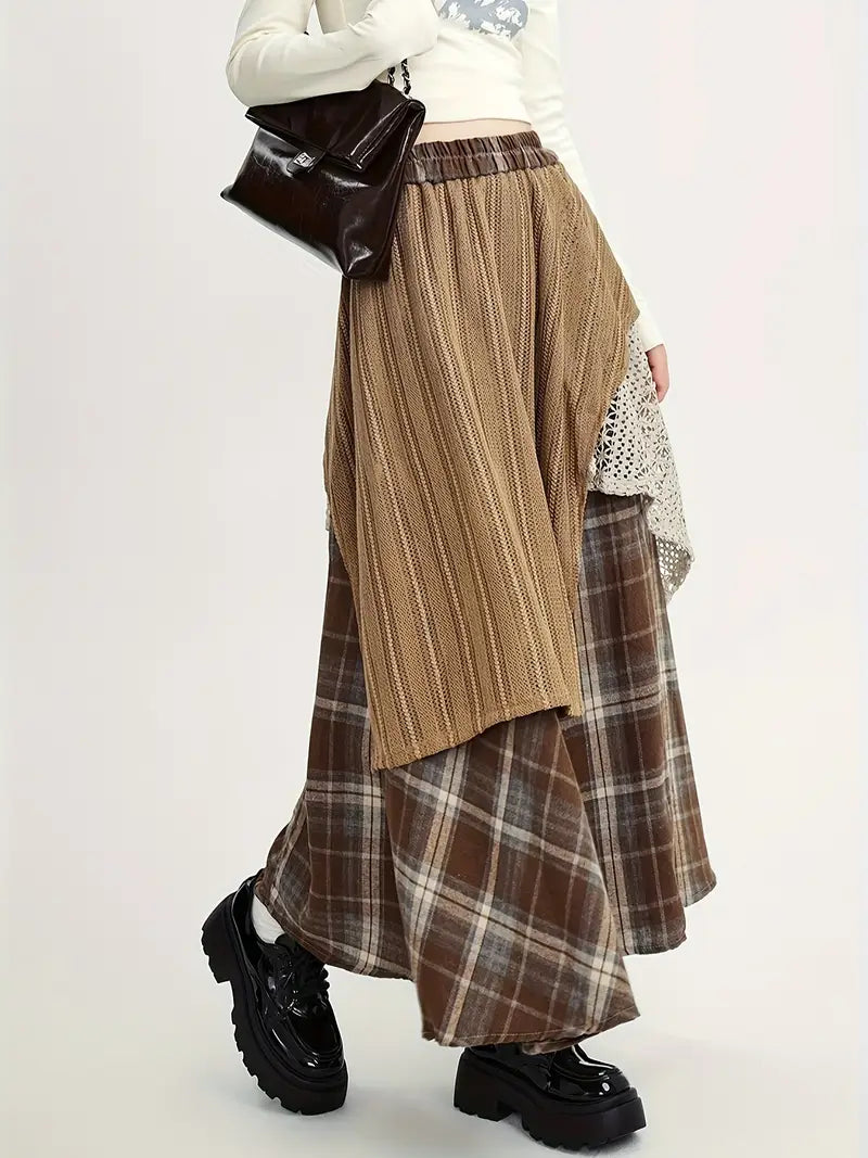 Diana - Gonna lunga asimmetrica a trapezio per donna