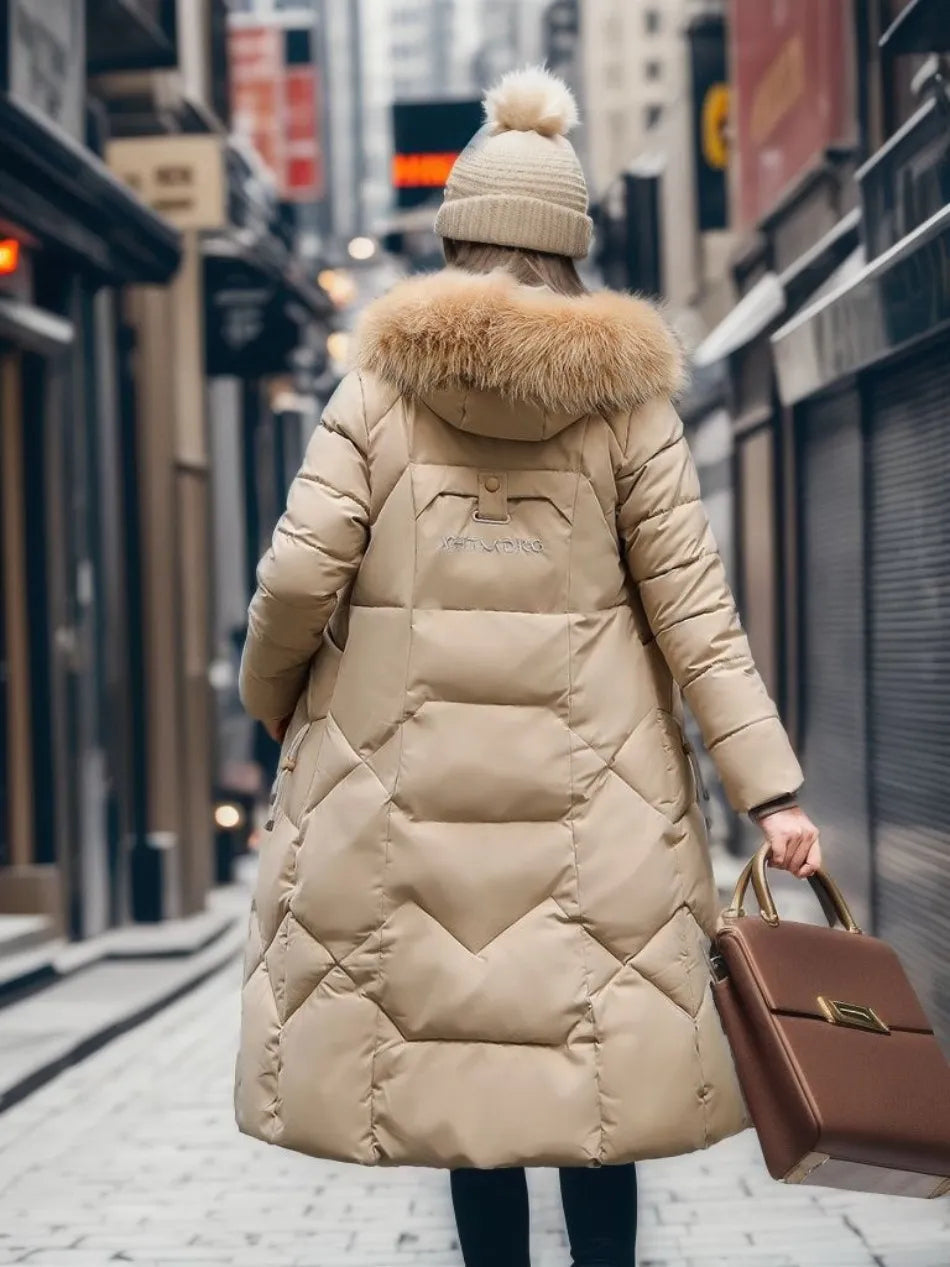 Navy - Caldo cappotto invernale esteso