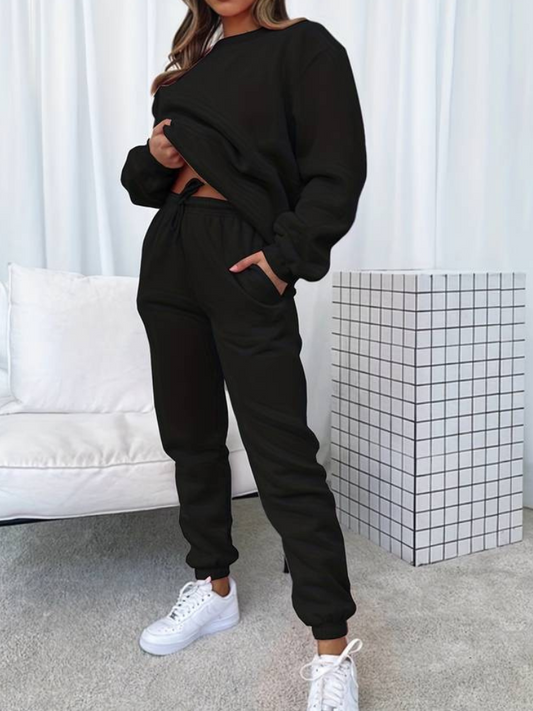 Analyn - Completo casual elegante con felpa e pantaloni jogger