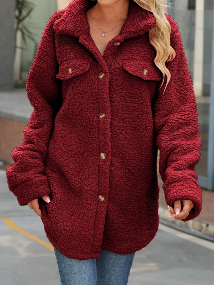 Aida - Elegante giacca oversize in pile