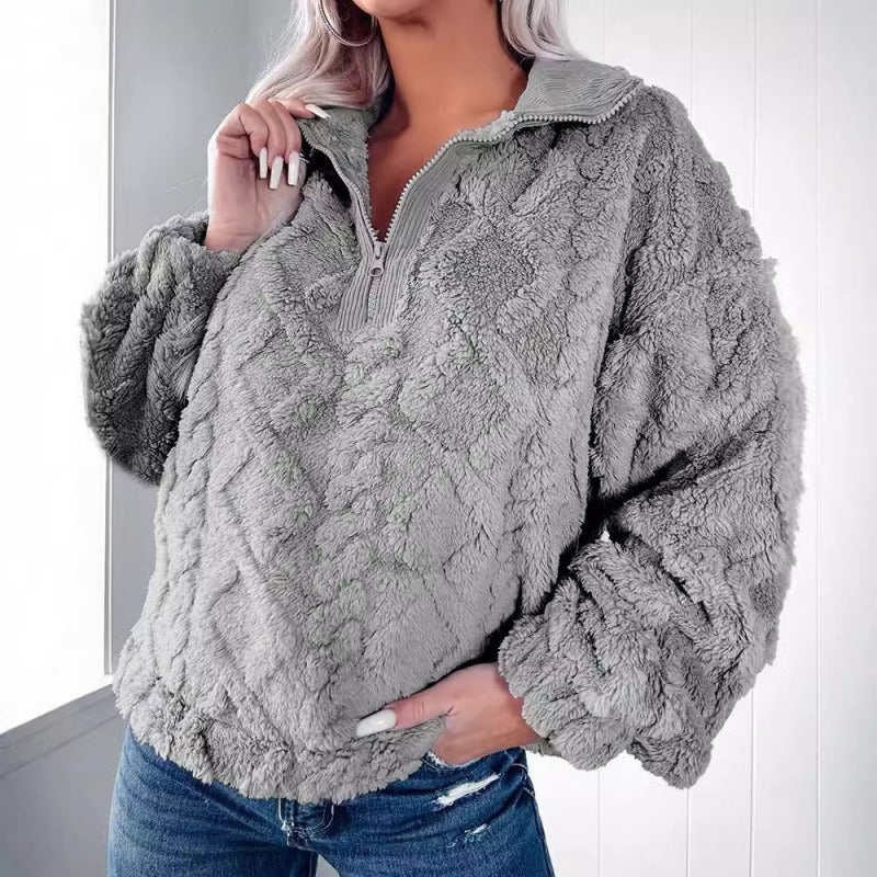 Jamila - Elegante maglione oversize in felpa calda