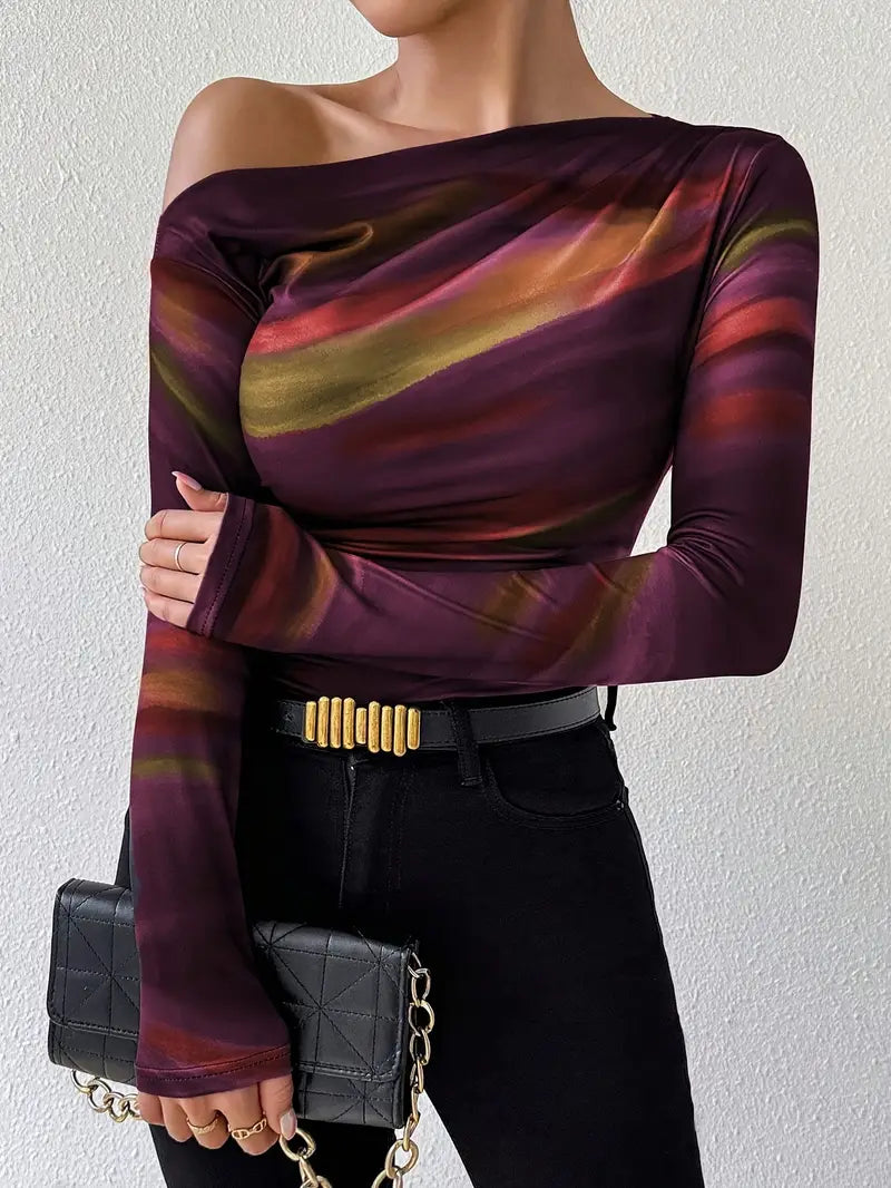 Catherine - Elegante top casual a maniche lunghe