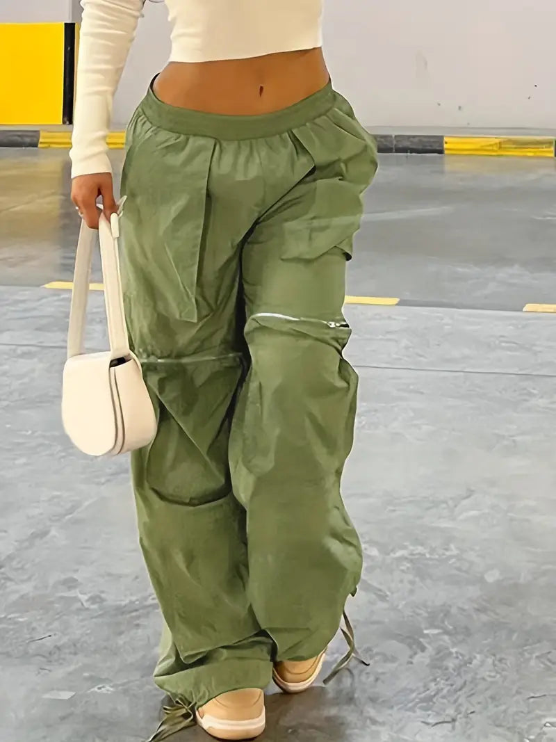 Esther - Pantaloni cargo con tasche multiple e cerniera