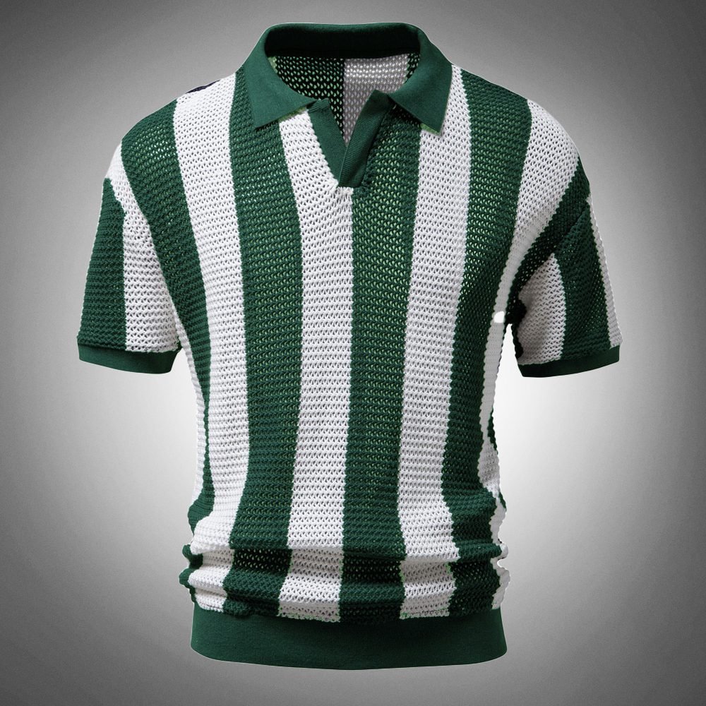 Joel - Polo traspirante a righe dal look casual