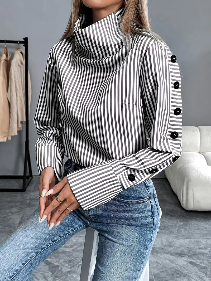 Florence - Camicia a righe a maniche lunghe per donna