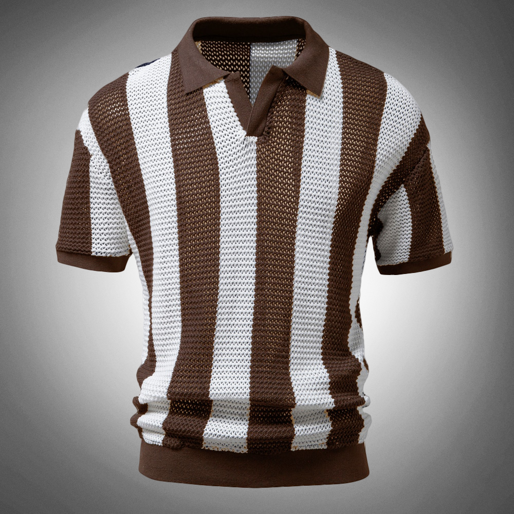 Joel - Polo traspirante a righe dal look casual
