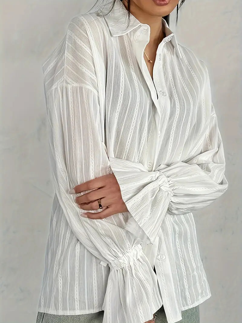 Harriet - Camicia a maniche lunghe con bottoni da donna