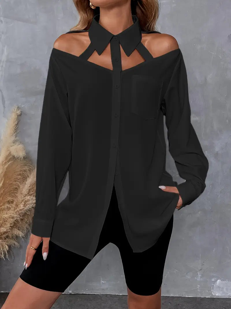 Georgia - Camicia con bottoni e ritaglio Elegante