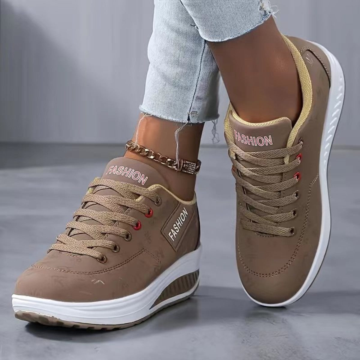 Sylvia - Scarpe da ginnastica con zeppa da donna