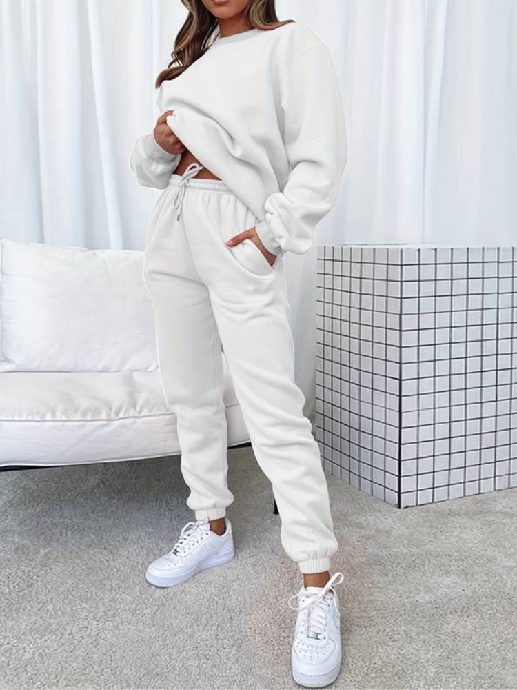 Analyn - Completo casual elegante con felpa e pantaloni jogger