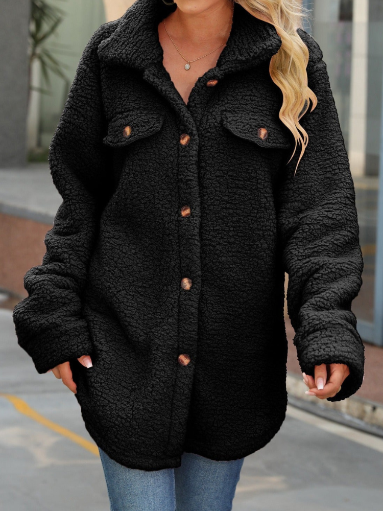Aida - Elegante giacca oversize in pile