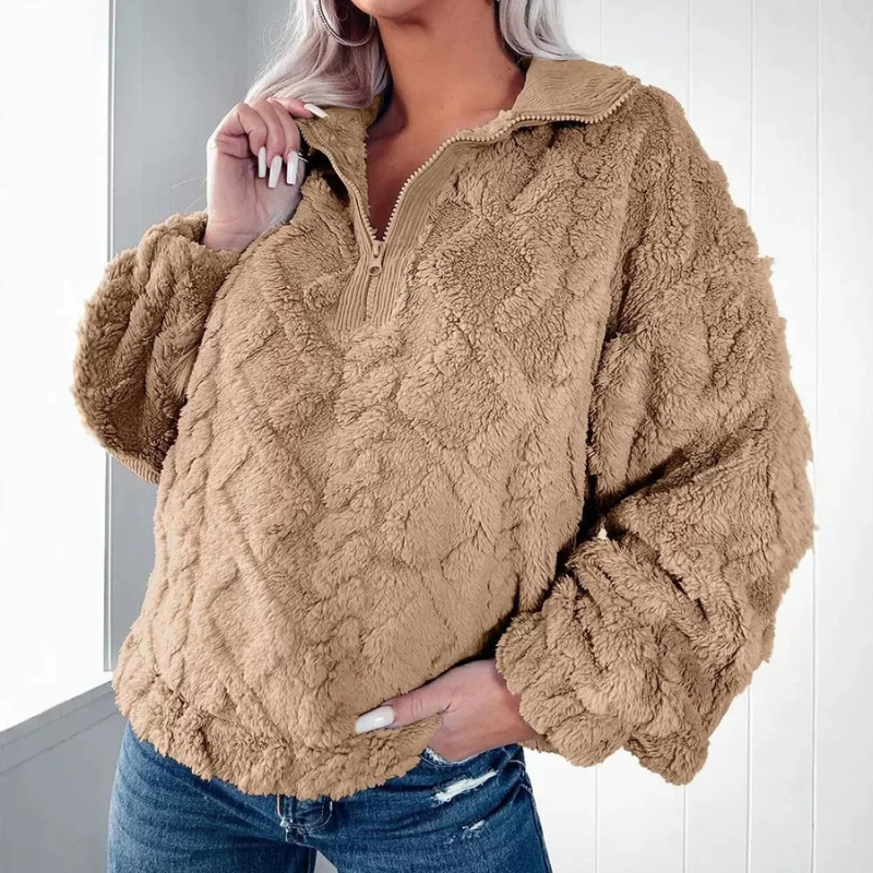 Jamila - Elegante maglione oversize in felpa calda