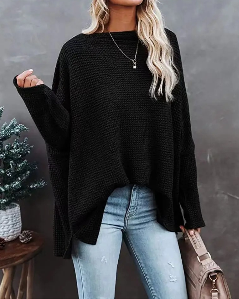 Madalyn - Maglione oversize in maglia con spalle scoperte