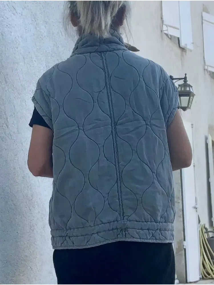 Angela - Gilet in cotone senza maniche