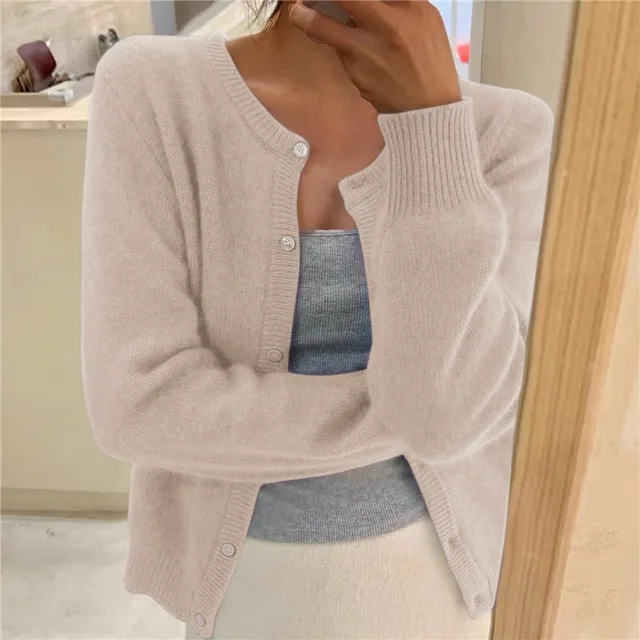 Hailee - Cardigan chic in maglia con bottoni