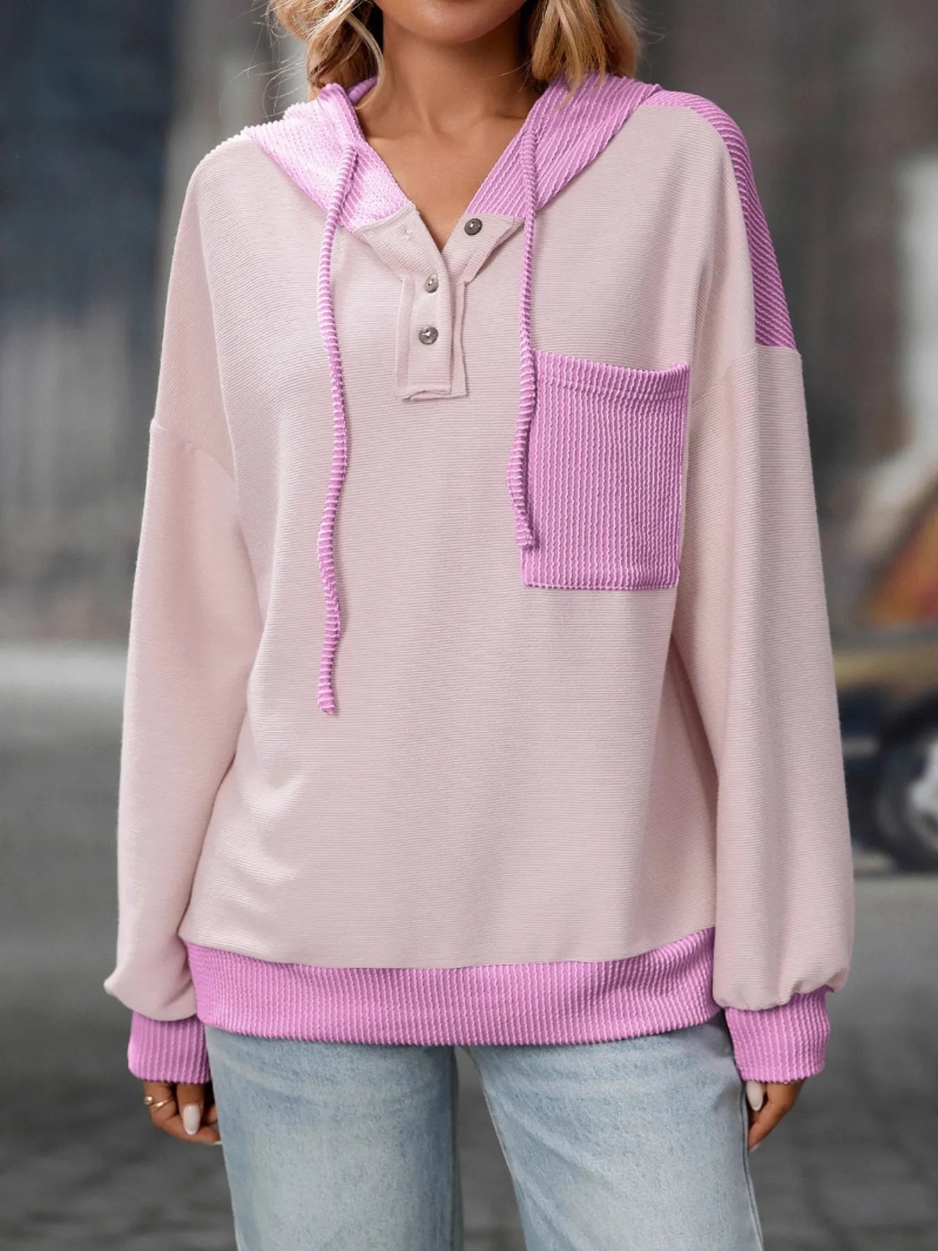 Seraphine - Giacca elegante e casual con cappuccio e coulisse