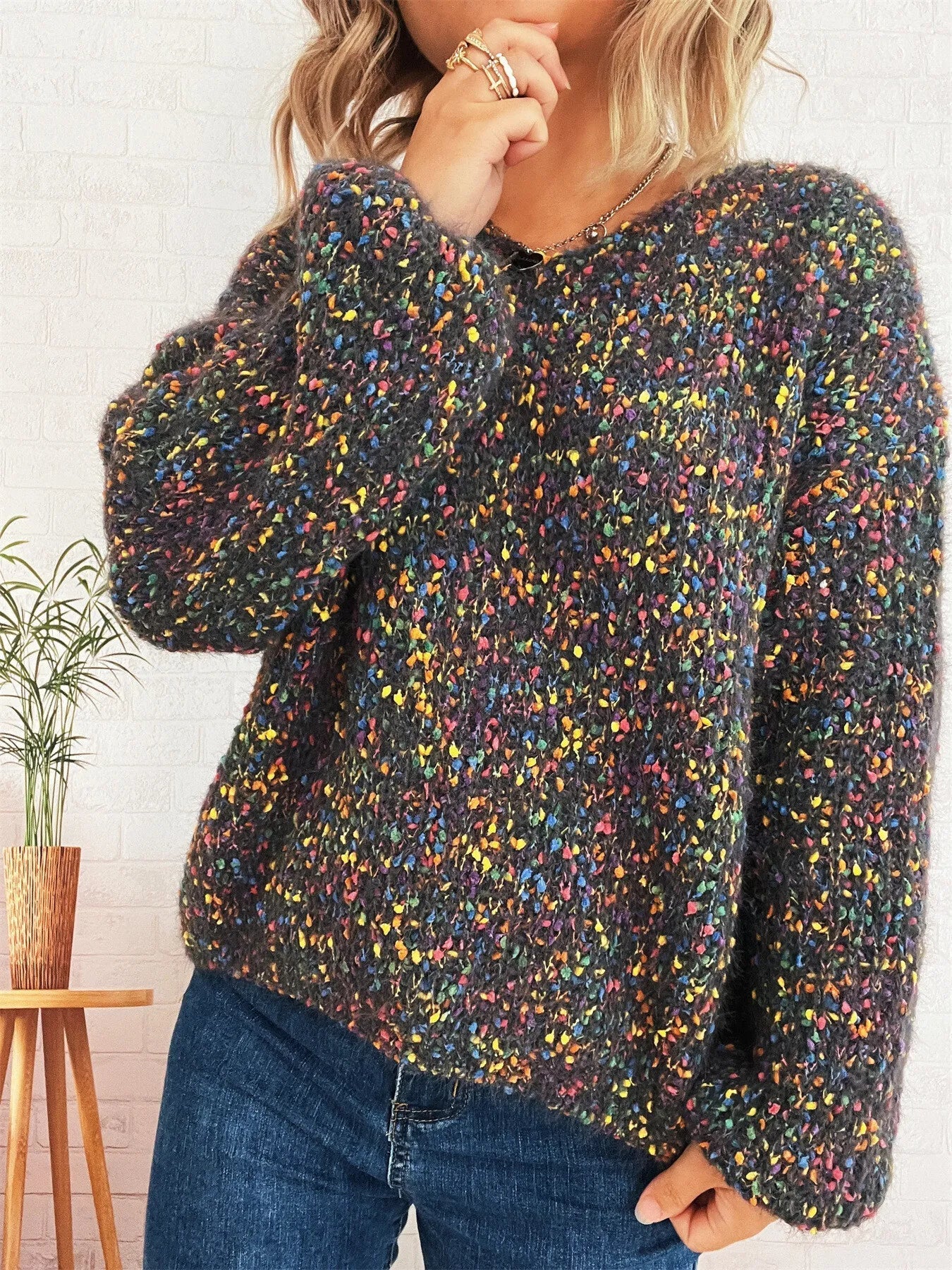 Karina - Maglione colorato e comodo a maniche lunghe