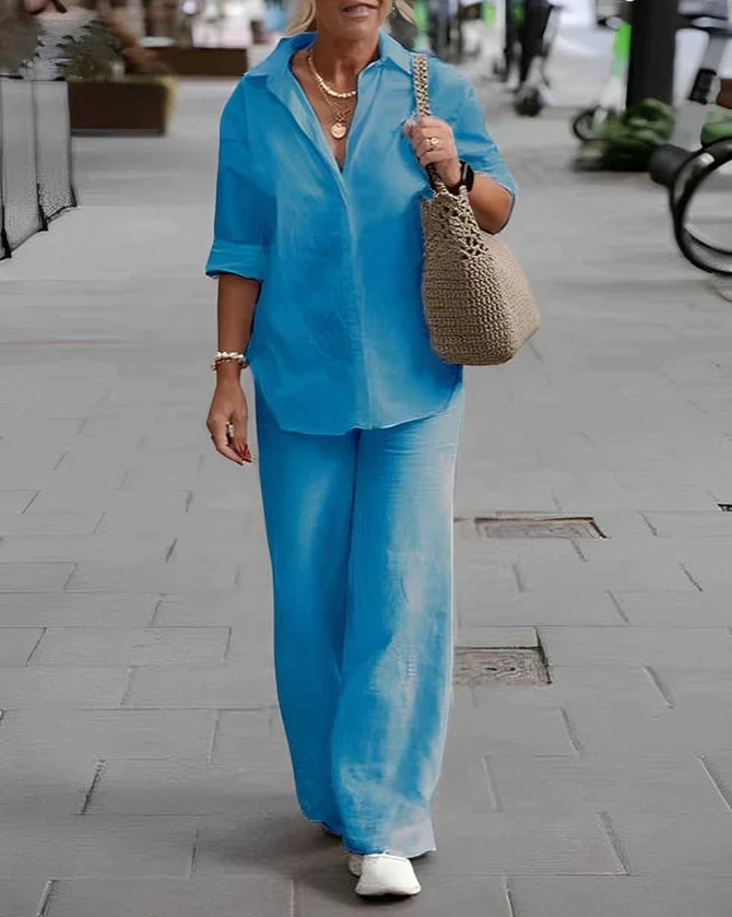 Whitney - Completo Informale con Polo e Pantaloni Dritti