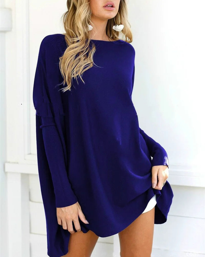 Bellona - Maglione casual oversize con girocollo