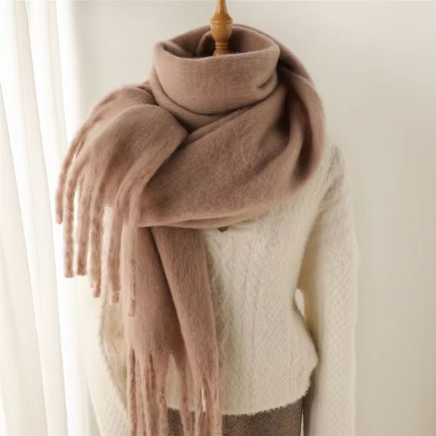 Oneka - Sciarpa invernale in cashmere