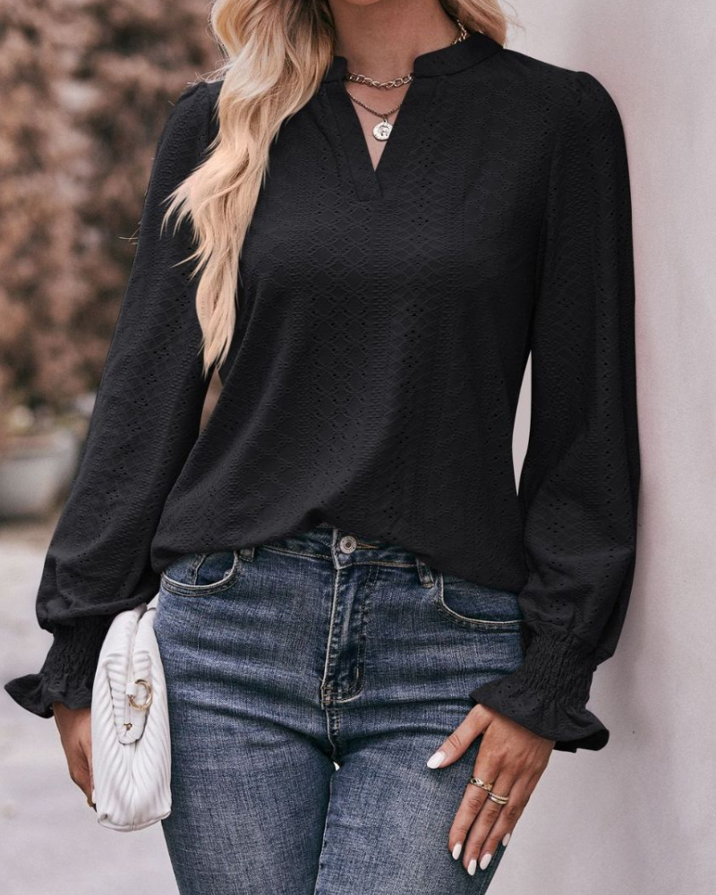 Melody - Blusa a maniche lunghe in stile casual
