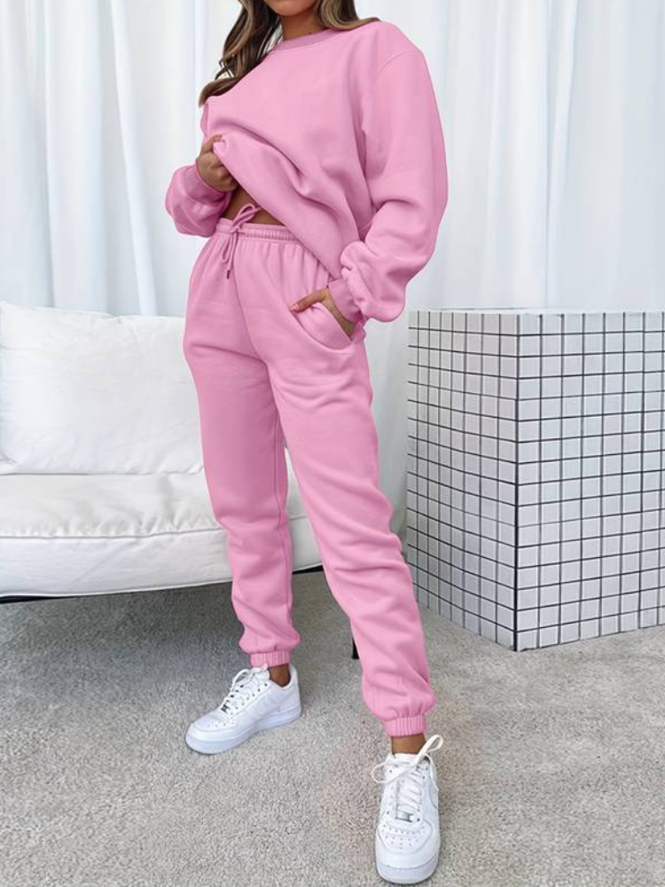 Analyn - Completo casual elegante con felpa e pantaloni jogger